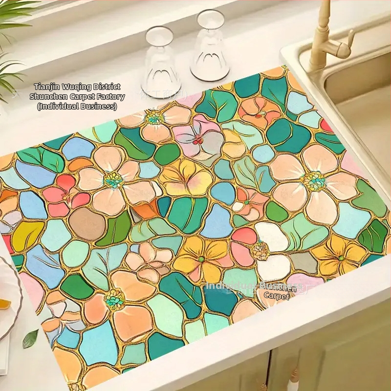 Határokon átnyúló Temu retró stílusú kovaalga iszap leeresztő párna nedvszívó kávéfőző párna konyhai párna Amazon dropshipping szigetelőpárna