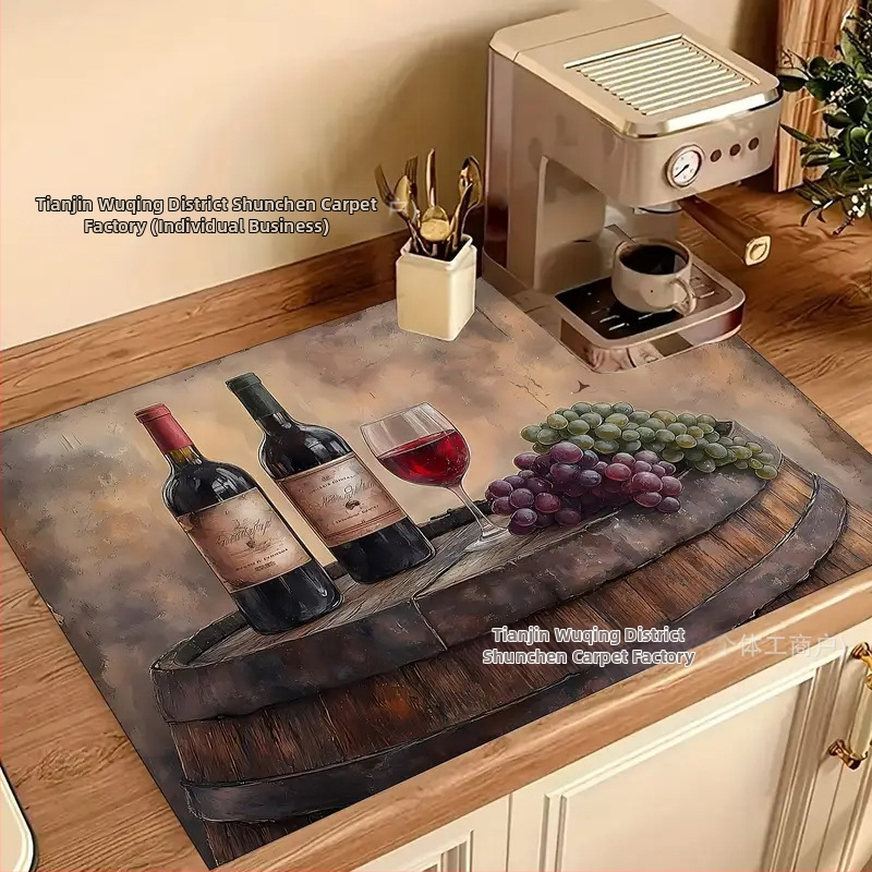 Határokon átnyúló Temu retró stílusú kovaalga iszap leeresztő párna nedvszívó kávéfőző párna konyhai párna Amazon dropshipping szigetelőpárna