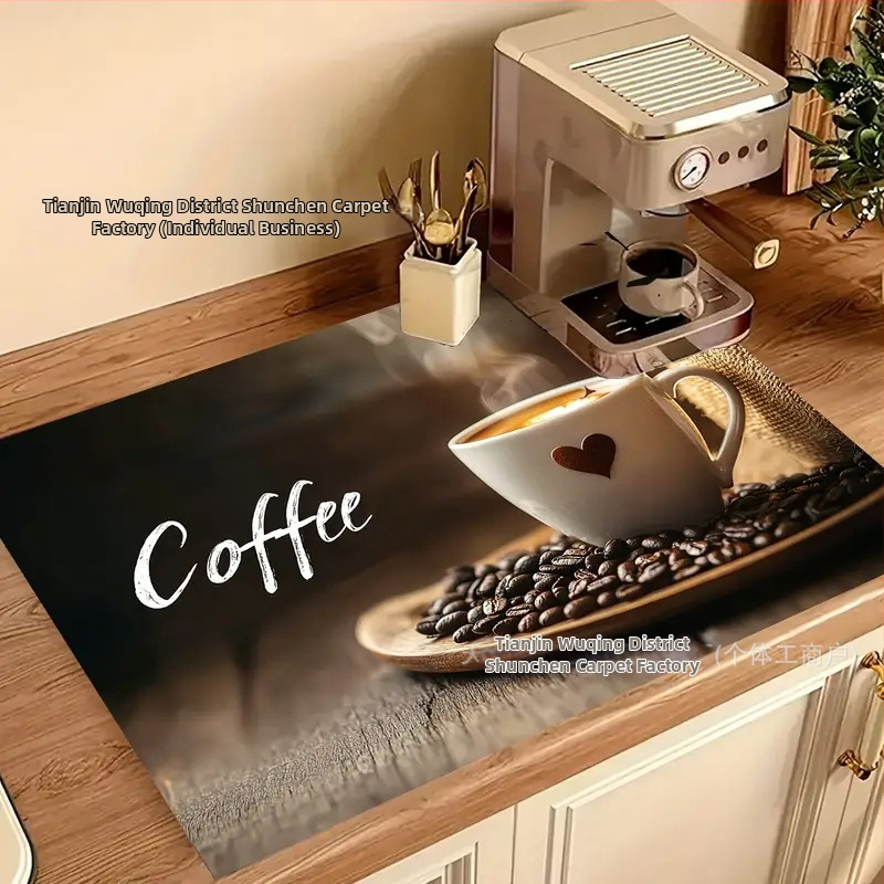 Határokon átnyúló Temu retró stílusú kovaalga iszap leeresztő párna nedvszívó kávéfőző párna konyhai párna Amazon dropshipping szigetelőpárna