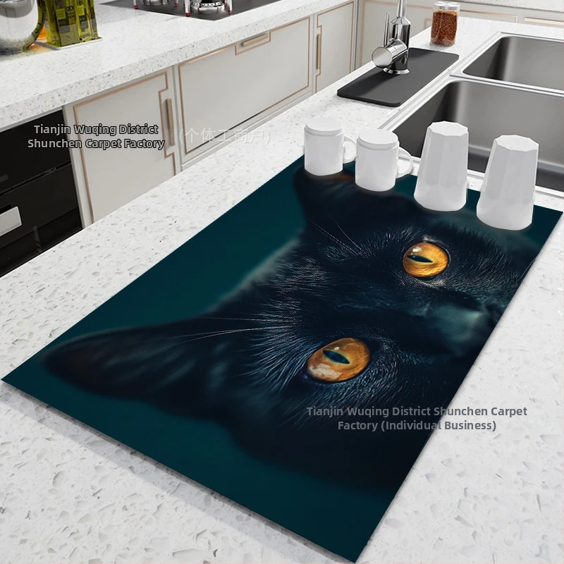 Határokon átnyúló Temu retró stílusú kovaalga iszap leeresztő párna nedvszívó kávéfőző párna konyhai párna Amazon dropshipping szigetelőpárna