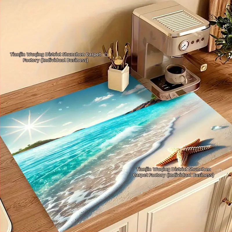 Határokon átnyúló Temu retró stílusú kovaalga iszap leeresztő párna nedvszívó kávéfőző párna konyhai párna Amazon dropshipping szigetelőpárna