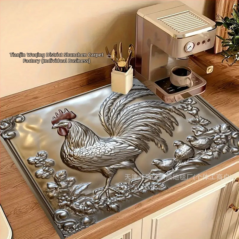 Határokon átnyúló Temu retró stílusú kovaalga iszap leeresztő párna nedvszívó kávéfőző párna konyhai párna Amazon dropshipping szigetelőpárna