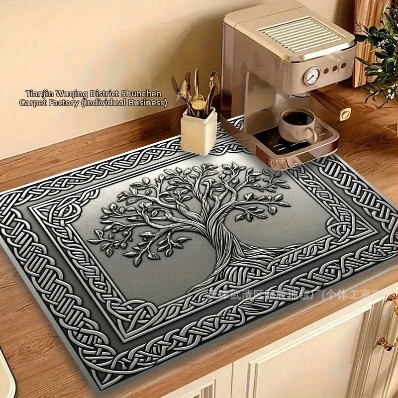 Határokon átnyúló Temu retró stílusú kovaalga iszap leeresztő párna nedvszívó kávéfőző párna konyhai párna Amazon dropshipping szigetelőpárna