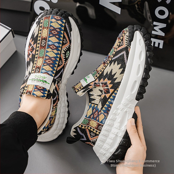 Pantofi sport pentru bărbați, primăvara 2025, design nou la modă, pantofi din pânză Sense, pantofi sport pentru bărbați, talpă groasă, pantofi sport cu alunecare sporită