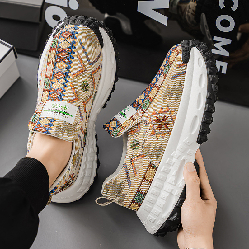 Pantofi sport pentru bărbați, primăvara 2025, design nou la modă, pantofi din pânză Sense, pantofi sport pentru bărbați, talpă groasă, pantofi sport cu alunecare sporită