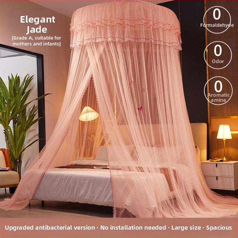 Nanjiren hercegnő stílusú szúnyogháló otthoni hálószobába, telepítés nélküli akasztós mennyezeti, magas színvonalú padlóágyfüggöny gézmintával