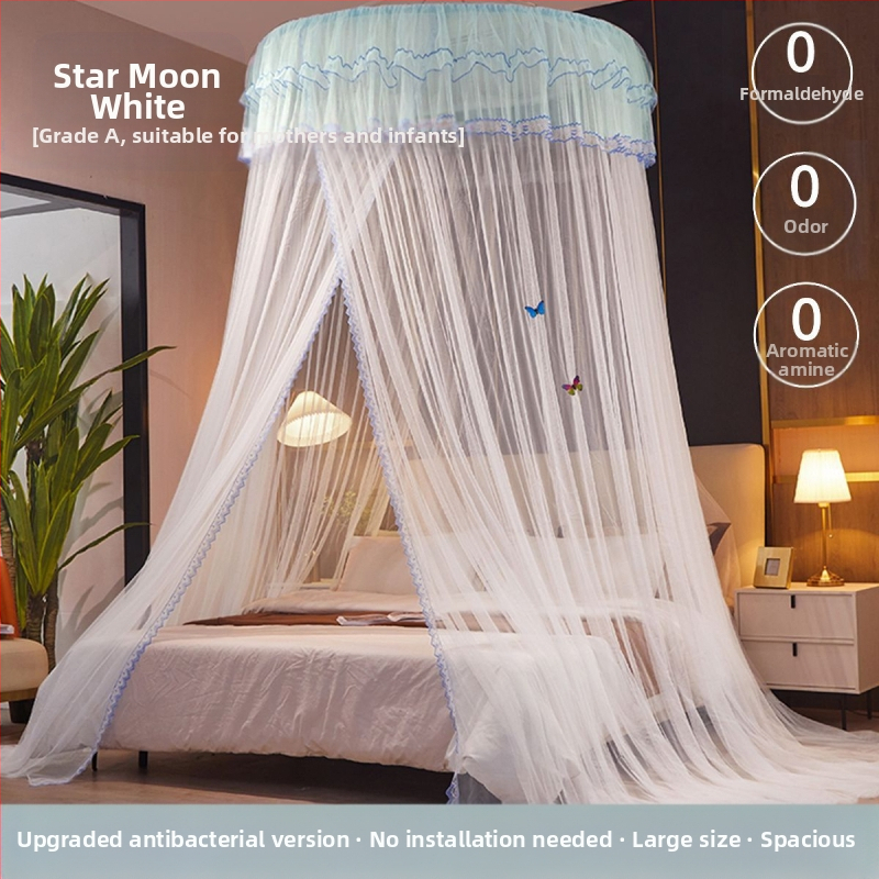 Nanjiren hercegnő stílusú szúnyogháló otthoni hálószobába, telepítés nélküli akasztós mennyezeti, magas színvonalú padlóágyfüggöny gézmintával