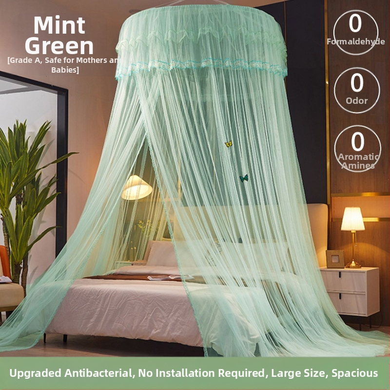 Nanjiren hercegnő stílusú szúnyogháló otthoni hálószobába, telepítés nélküli akasztós mennyezeti, magas színvonalú padlóágyfüggöny gézmintával