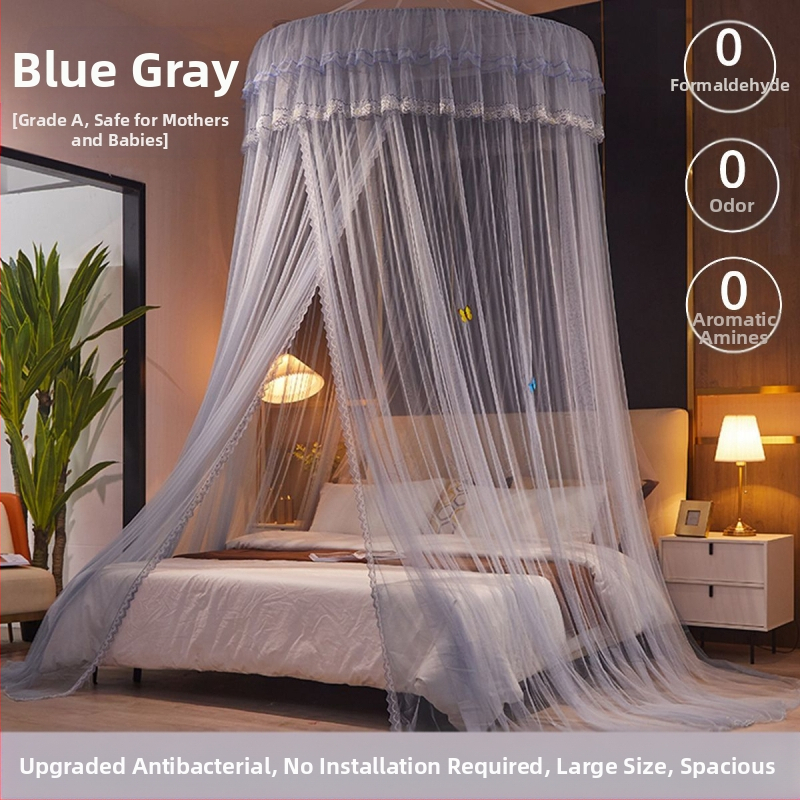 Nanjiren hercegnő stílusú szúnyogháló otthoni hálószobába, telepítés nélküli akasztós mennyezeti, magas színvonalú padlóágyfüggöny gézmintával