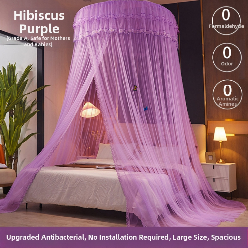 Nanjiren hercegnő stílusú szúnyogháló otthoni hálószobába, telepítés nélküli akasztós mennyezeti, magas színvonalú padlóágyfüggöny gézmintával