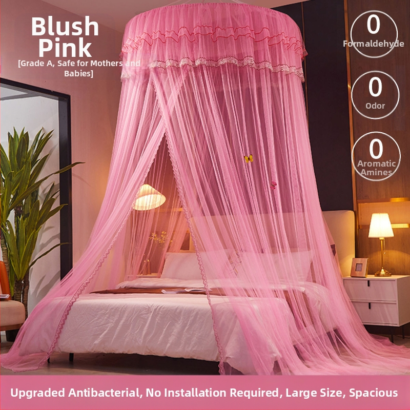 Nanjiren hercegnő stílusú szúnyogháló otthoni hálószobába, telepítés nélküli akasztós mennyezeti, magas színvonalú padlóágyfüggöny gézmintával
