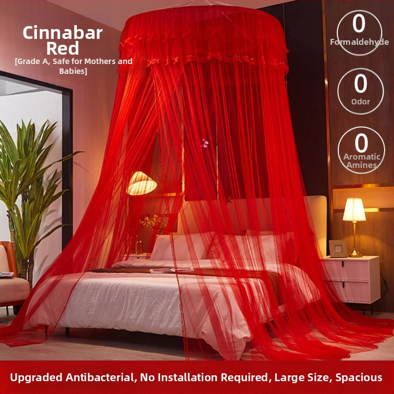 Nanjiren hercegnő stílusú szúnyogháló otthoni hálószobába, telepítés nélküli akasztós mennyezeti, magas színvonalú padlóágyfüggöny gézmintával