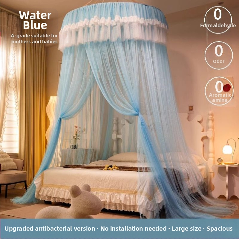 Nanjiren hercegnő stílusú szúnyogháló otthoni hálószobába, telepítés nélküli akasztós mennyezeti, magas színvonalú padlóágyfüggöny gézmintával