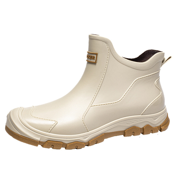 Μοντέρνα διασυνοριακά βρετανικά ανδρικά παπούτσια βροχής, παπούτσια από καουτσούκ για βροχερές μέρες, αντιολισθητικά, αδιάβροχα παπούτσια για ταξίδια σε εξωτερικούς χώρους, ορειβασία και ορειβασία.