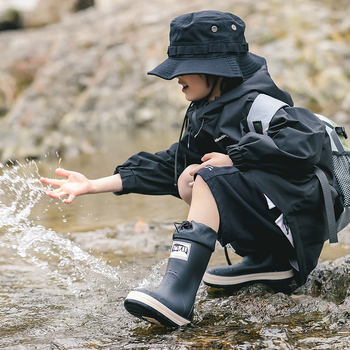 Laste kummist saapad Korea stiilis, moekad poisid ja tüdrukud, lasteaia beebi veekindlad kingakatted, kingad keskmise suurusega ja suurtele lastele, libisemiskindlad kummist saapad