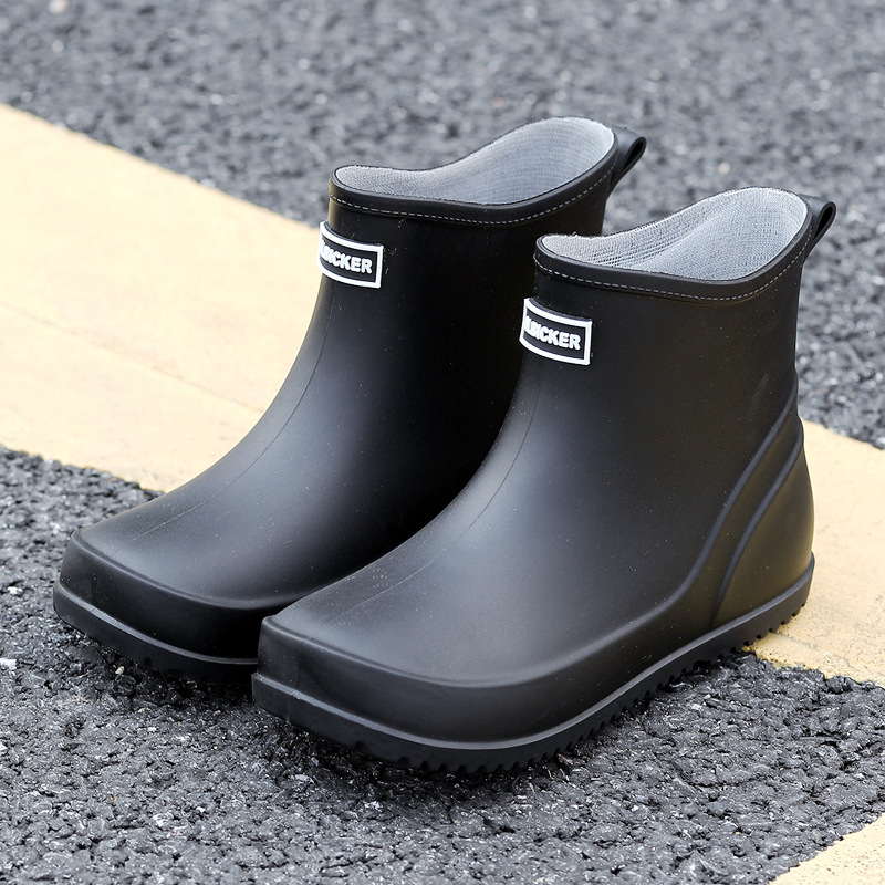 Trendovske ženske kratke gumene cipele, jednostavne crne modne gumene čizme, ženske bijele gumene cipele u korejskom stilu, neklizajuće gumene cipele, kratke čizme