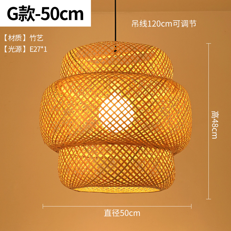 Bambusest lühtri Hiina zen-teetoa lamp Kagu-Aasia restorani hotelli kodumajapidamise stiilis Jaapani bambusest kuuma poti lamp