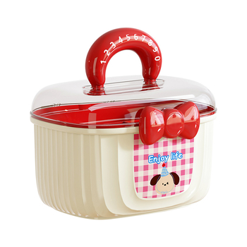 -Ντοπαμίνη Κουτί Κοσμημάτων για Μαλλιά Παιδικό Κινούμενο Διπλό Στρώμα με Ξεχωριστό Φουρκέτα Κοσμημάτων Μεγάλης Χωρητικότητας Πλαστικό Φορητό Κουτί Αποθήκευσης