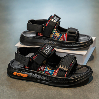 Vyriškos basutės 2025 m. Naujos vasaros viršutiniai drabužiai minkštu padu neslystantys sportiniai vairavimo basutės laisvalaikio paplūdimio batai