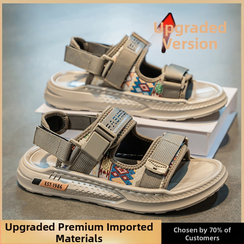 Vyriškos basutės 2025 m. Naujos vasaros viršutiniai drabužiai minkštu padu neslystantys sportiniai vairavimo basutės laisvalaikio paplūdimio batai