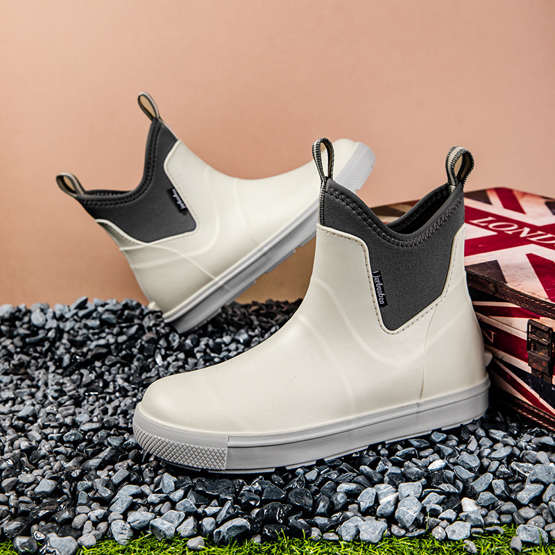 Uued veekindlad kingad meeste veekindlad suvised vihmakingad vastupidavad mustad õues kasutatavad veekindlad vihmasaapad kummist kingad hulgimüük libisemisvastased