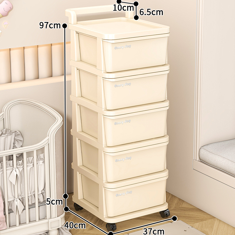 Gyerekszobai kocsi tárolóállvány fiókos pelenka nyál törölköző mobil tárolószekrény uzsonna polc hordozható szekrény