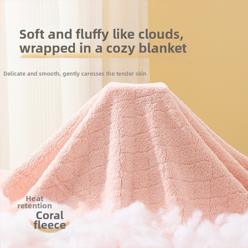 Бебешка кърпа за баня, абсорбираща коралова кадифена кърпа, удебелена детска кърпа за баня, бродирана с анимационен герой, памучна, мека за новородено