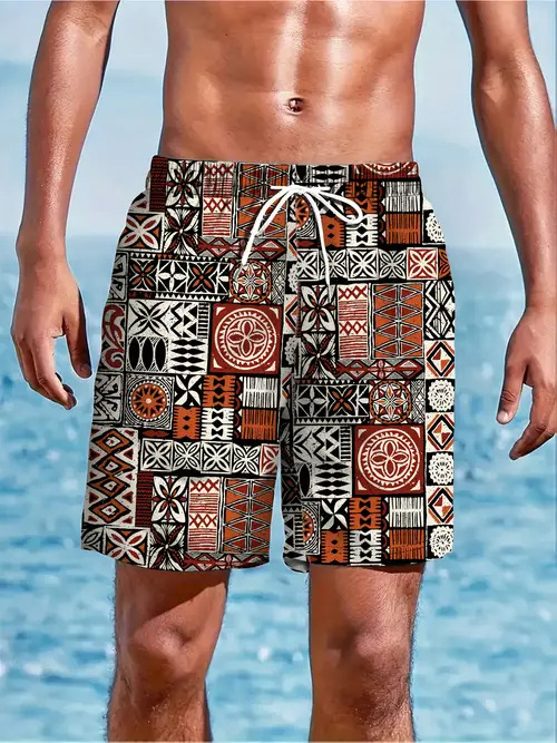 Piiriülene Euroopa ja Ameerika eksport 2025. aasta vabaaja mood lahedad kvaliteetsed ruudulise mustriga meeste vabaaja lühikesed püksid