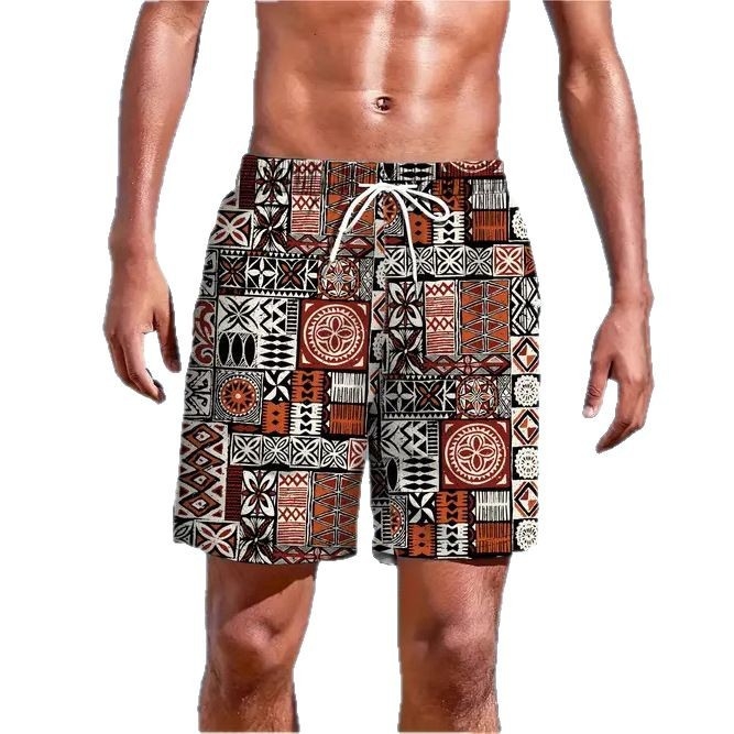 Piiriülene Euroopa ja Ameerika eksport 2025. aasta vabaaja mood lahedad kvaliteetsed ruudulise mustriga meeste vabaaja lühikesed püksid