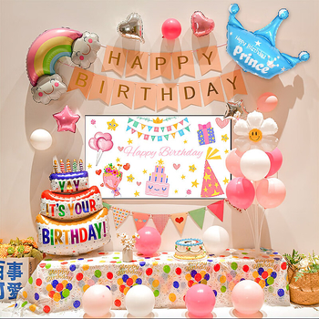 Vaikų gimtadienio balionų pakuotė berniukams ir mergaitėms skaitmeninių balionų scenos išdėstymo reikmenys aliuminio plėvelė interneto šventės dekoravimas