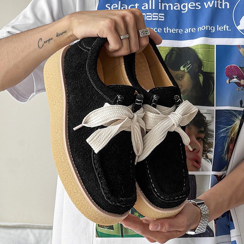 Pantofi sport retro pentru bărbați, vară nouă, 2025, cu talpă groasă, pentru creșterea înălțimii, 8706, violet, negru, verde, gri-J