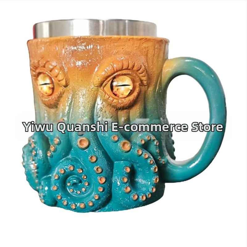 2025 Popularni Mark Creative Resin Nehrđajući čelik Personalizirani Vino Kava Poklon Ukrasi Proizvođač Stereo