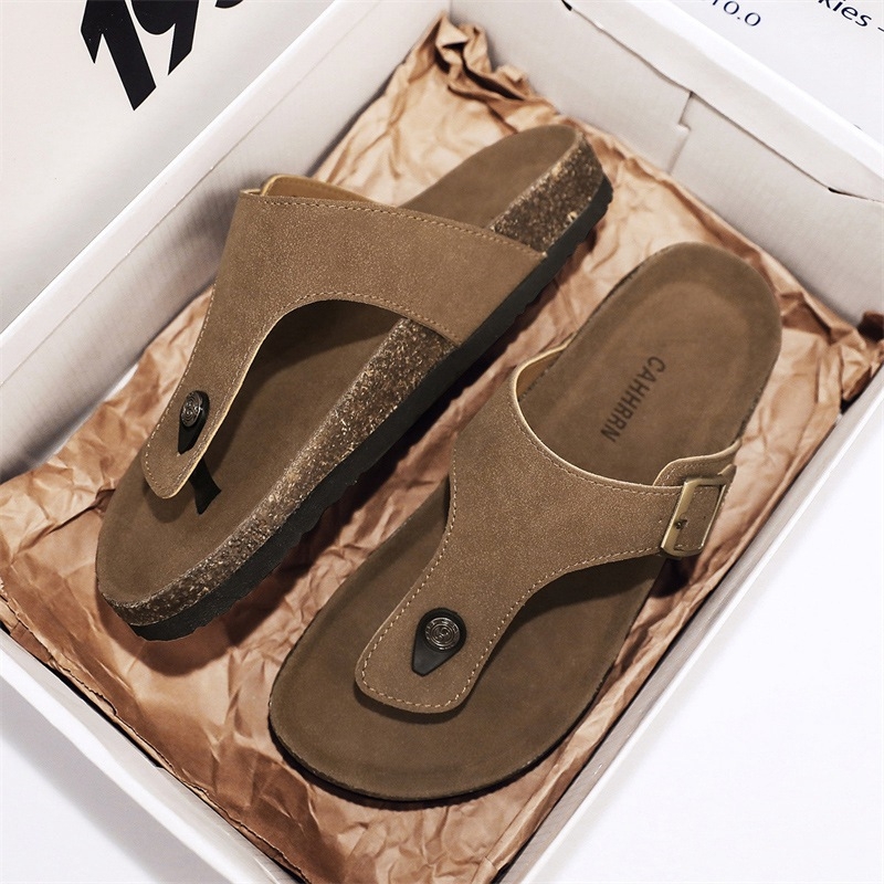 Sandale pentru bărbați, vara 2024, noutate, casual, pentru bărbați, Birkenstock Cork Muller, pantofi cu cataramă retro pentru bărbați