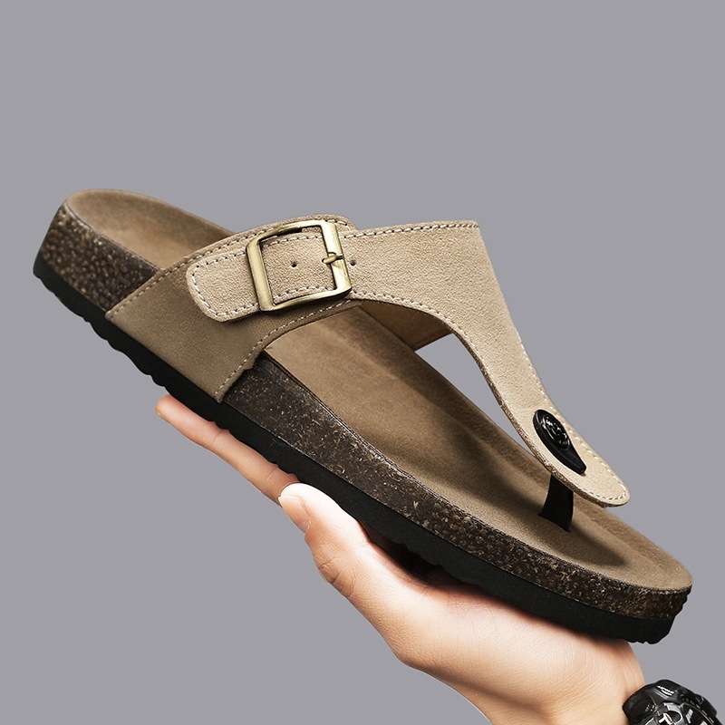 Sandale pentru bărbați, vara 2024, noutate, casual, pentru bărbați, Birkenstock Cork Muller, pantofi cu cataramă retro pentru bărbați