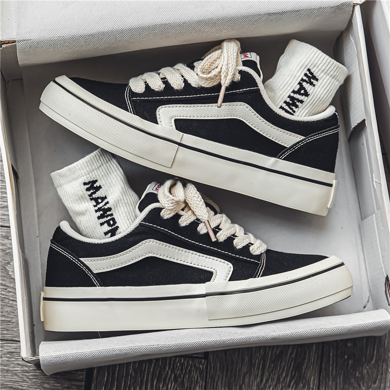 Klasiskas, daudzpusīgas audekla kurpes, vīriešu pavasara jaunās, biezas zoles zēnu kedas, 2025. gada jauns stils