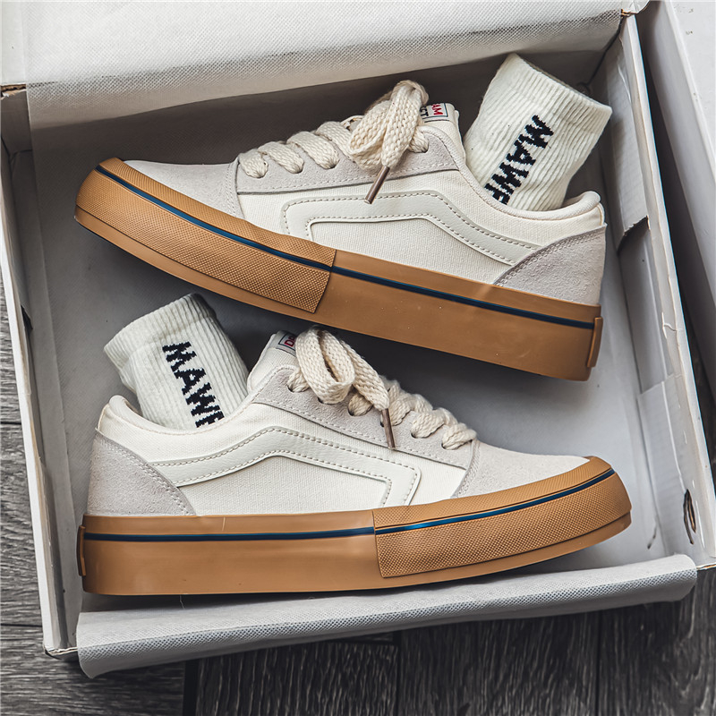 Klasiskas, daudzpusīgas audekla kurpes, vīriešu pavasara jaunās, biezas zoles zēnu kedas, 2025. gada jauns stils