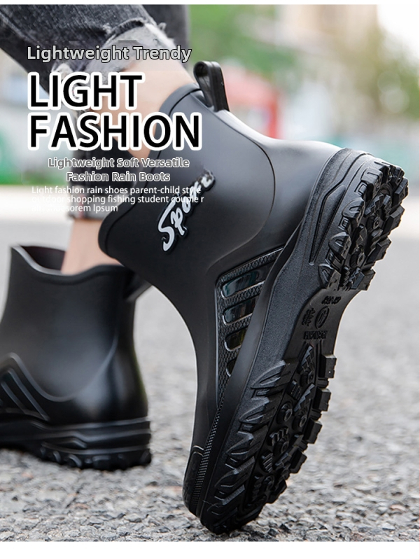 Saksa kummikud meeste moekad libisemiskindlad poolsääreni kummikud uued kaasavõetavad jalgrattajalatsid ehitusplatsidele kalapüügiks ja veesussid