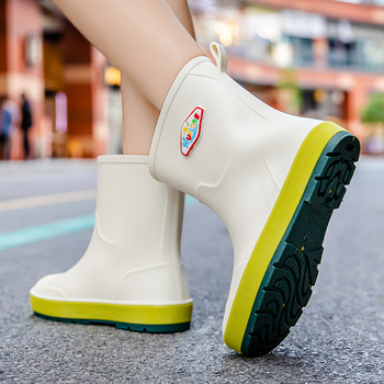 Μοντέρνες μπότες βροχής, μοντέρνα κοντά γυναικεία παπούτσια νερού, παπούτσια εργασίας Four Seasons, παπούτσια για υπαίθριες δραστηριότητες, πλύσιμο αυτοκινήτου με χαμηλό κόψιμο, αδιάβροχα, αντιολισθητικά παπούτσια από καουτσούκ, μπότες βροχής