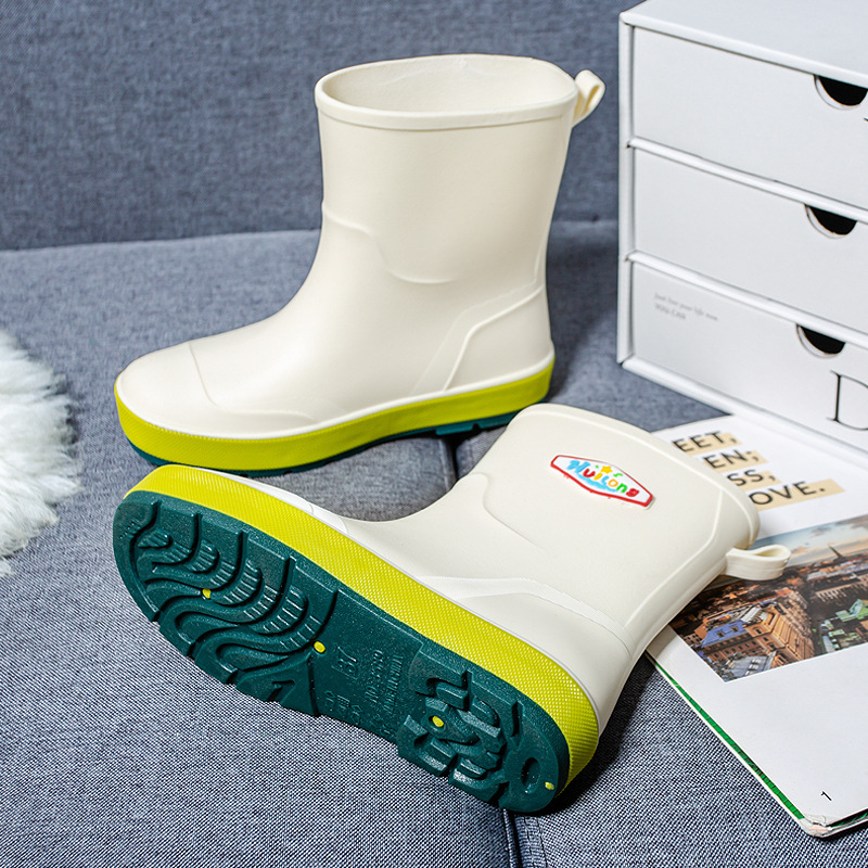 Μοντέρνες μπότες βροχής, μοντέρνα κοντά γυναικεία παπούτσια νερού, παπούτσια εργασίας Four Seasons, παπούτσια για υπαίθριες δραστηριότητες, πλύσιμο αυτοκινήτου με χαμηλό κόψιμο, αδιάβροχα, αντιολισθητικά παπούτσια από καουτσούκ, μπότες βροχής