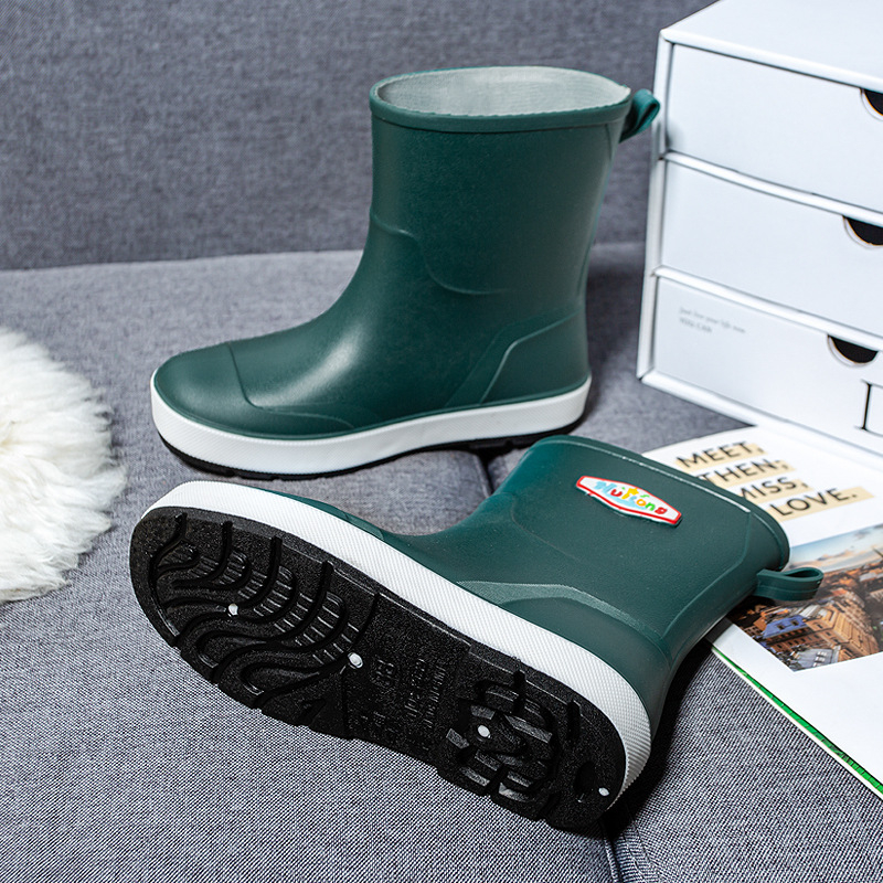 Μοντέρνες μπότες βροχής, μοντέρνα κοντά γυναικεία παπούτσια νερού, παπούτσια εργασίας Four Seasons, παπούτσια για υπαίθριες δραστηριότητες, πλύσιμο αυτοκινήτου με χαμηλό κόψιμο, αδιάβροχα, αντιολισθητικά παπούτσια από καουτσούκ, μπότες βροχής
