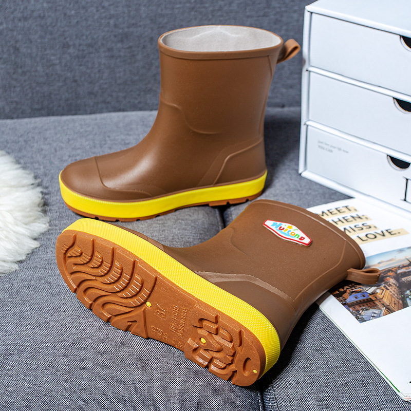 Μοντέρνες μπότες βροχής, μοντέρνα κοντά γυναικεία παπούτσια νερού, παπούτσια εργασίας Four Seasons, παπούτσια για υπαίθριες δραστηριότητες, πλύσιμο αυτοκινήτου με χαμηλό κόψιμο, αδιάβροχα, αντιολισθητικά παπούτσια από καουτσούκ, μπότες βροχής
