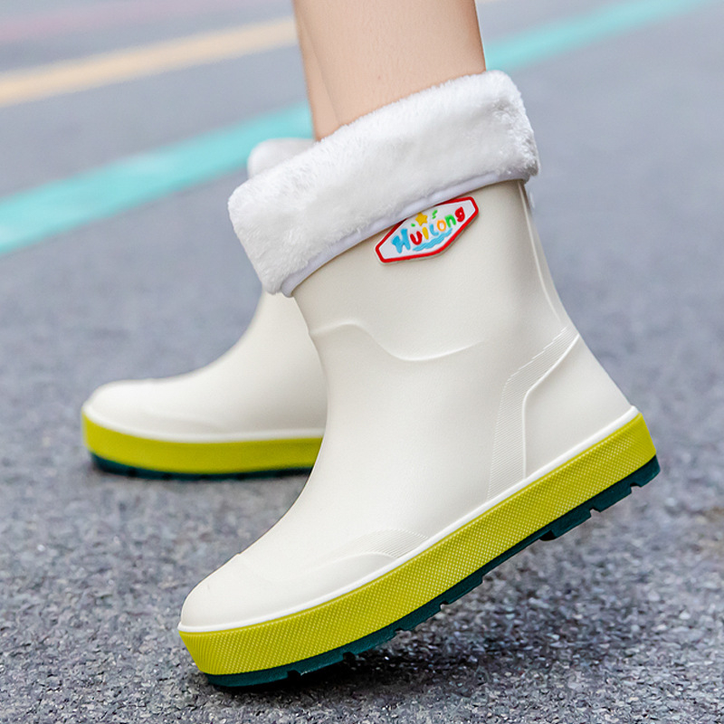 Μοντέρνες μπότες βροχής, μοντέρνα κοντά γυναικεία παπούτσια νερού, παπούτσια εργασίας Four Seasons, παπούτσια για υπαίθριες δραστηριότητες, πλύσιμο αυτοκινήτου με χαμηλό κόψιμο, αδιάβροχα, αντιολισθητικά παπούτσια από καουτσούκ, μπότες βροχής