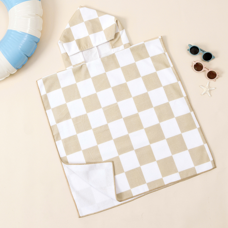 Vaikiškas mikropluošto rankšluostis su gobtuvu, chalatas su animacinių filmukų atspaudu, nešiojamas rankšluostis, skirtas įvairioms reikmėms