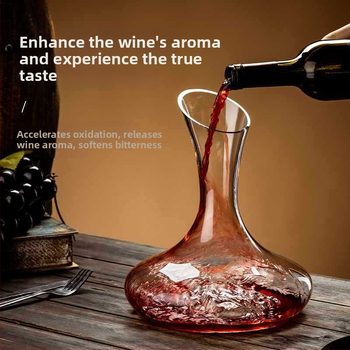 Didmeninė prekyba nauju dekanterio buitiniu vyno dozatoriumi, sutirštinto krištolo stiklo, lengvo prabangaus raudonojo vyno taurės vyno rinkiniu