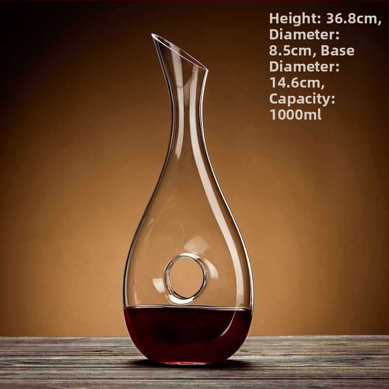 Didmeninė prekyba nauju dekanterio buitiniu vyno dozatoriumi, sutirštinto krištolo stiklo, lengvo prabangaus raudonojo vyno taurės vyno rinkiniu