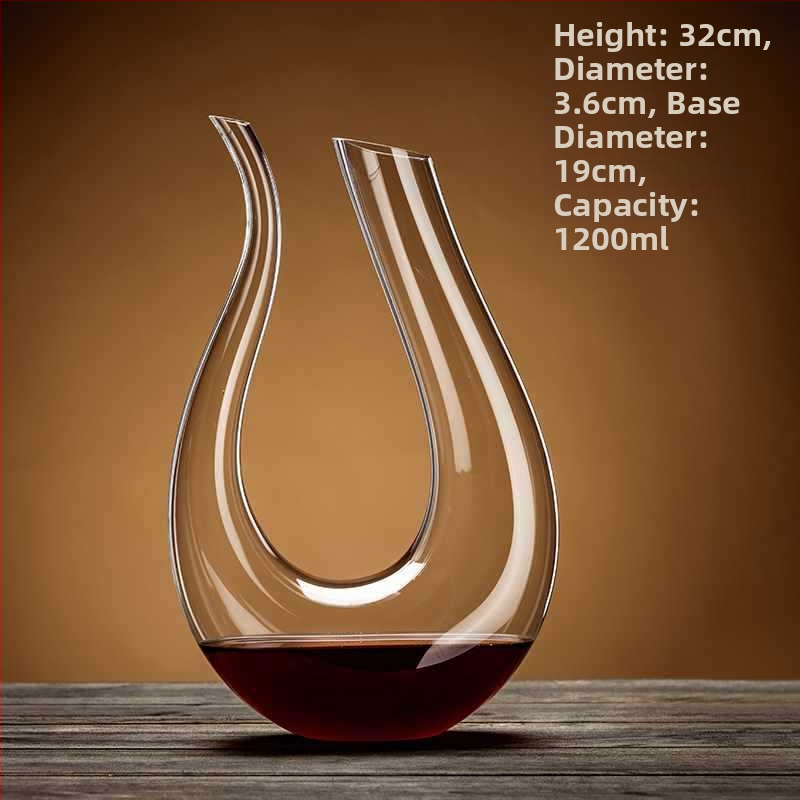 Didmeninė prekyba nauju dekanterio buitiniu vyno dozatoriumi, sutirštinto krištolo stiklo, lengvo prabangaus raudonojo vyno taurės vyno rinkiniu