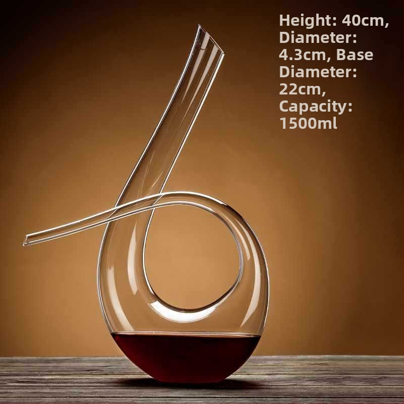 Didmeninė prekyba nauju dekanterio buitiniu vyno dozatoriumi, sutirštinto krištolo stiklo, lengvo prabangaus raudonojo vyno taurės vyno rinkiniu