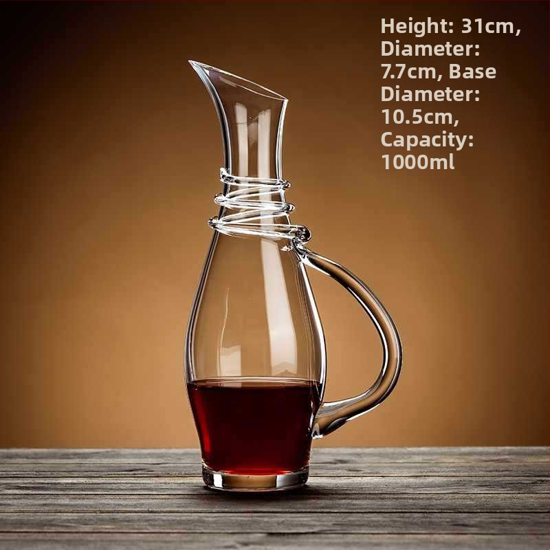 Didmeninė prekyba nauju dekanterio buitiniu vyno dozatoriumi, sutirštinto krištolo stiklo, lengvo prabangaus raudonojo vyno taurės vyno rinkiniu