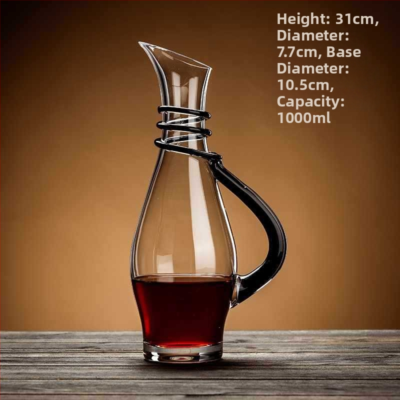 Didmeninė prekyba nauju dekanterio buitiniu vyno dozatoriumi, sutirštinto krištolo stiklo, lengvo prabangaus raudonojo vyno taurės vyno rinkiniu