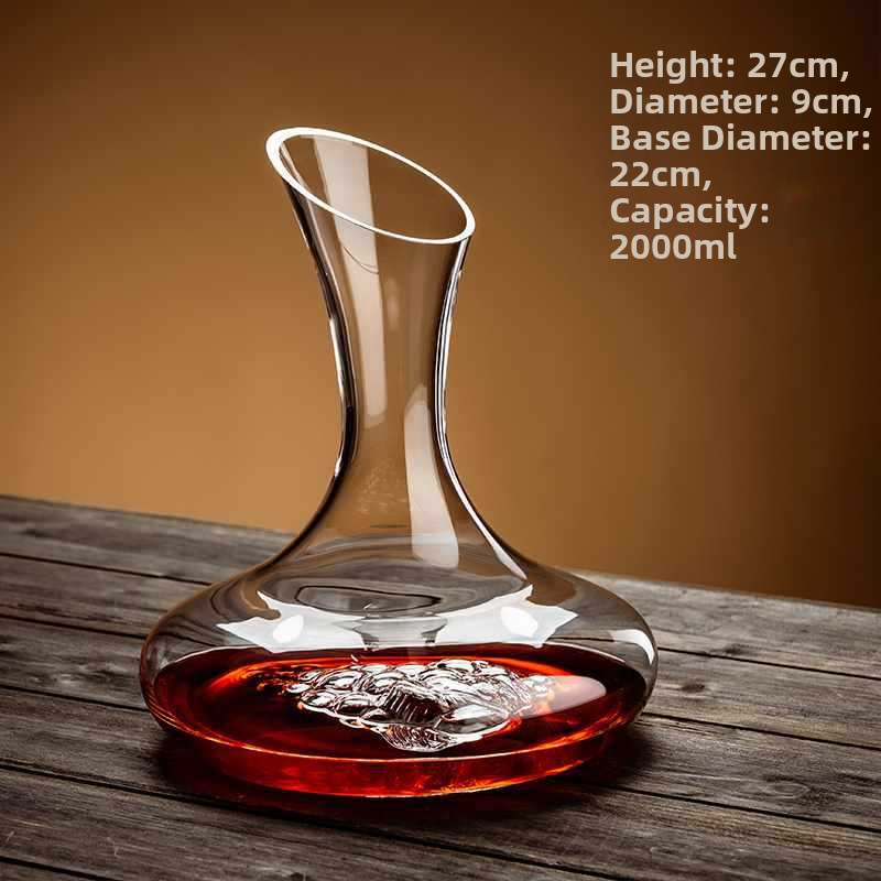 Didmeninė prekyba nauju dekanterio buitiniu vyno dozatoriumi, sutirštinto krištolo stiklo, lengvo prabangaus raudonojo vyno taurės vyno rinkiniu